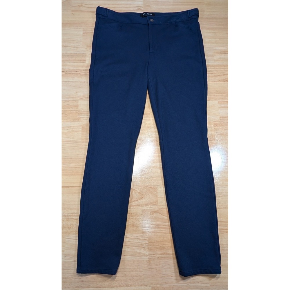 Talbots Lexington Pant Navy Blue Skinny Slim Leg Stretch Trousers Womens Size 4